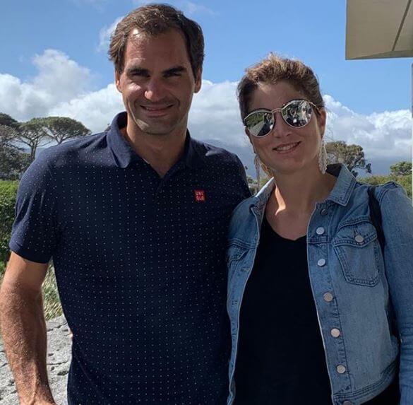 Robert Federer’s son, Roger Federer, with his wife